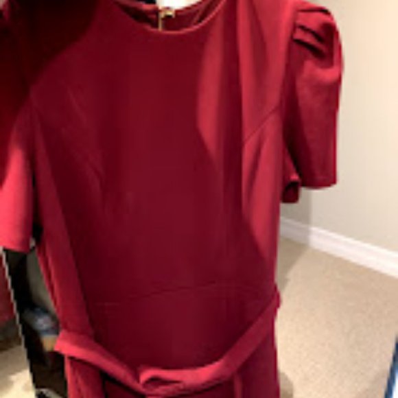 Express Dresses & Skirts - Express Cap-Sleeved Belted Dress